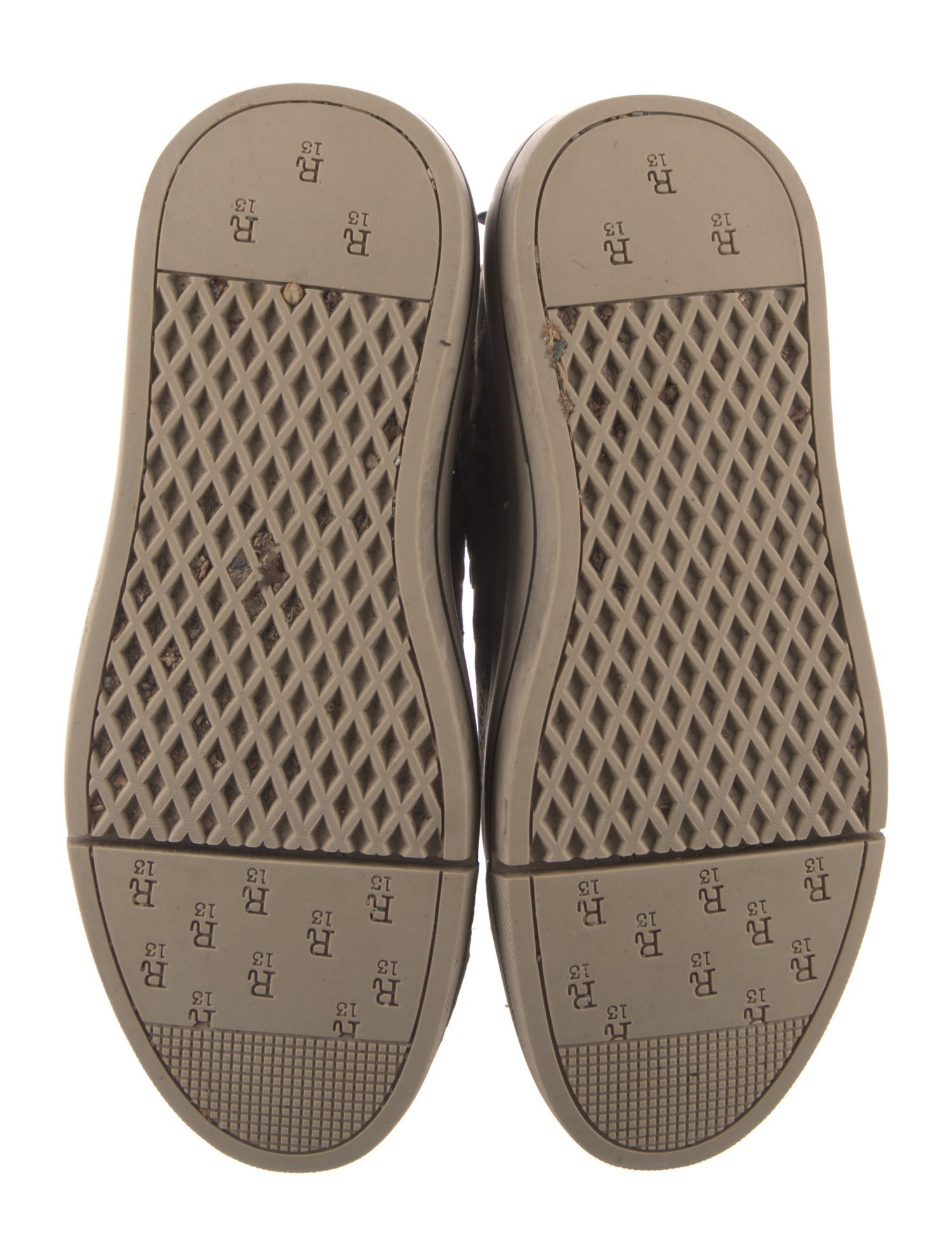 R13 Canvas Animal Print Wedge Sneakers