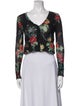 R13 Cashmere Floral Print Sweater