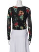 R13 Cashmere Floral Print Sweater