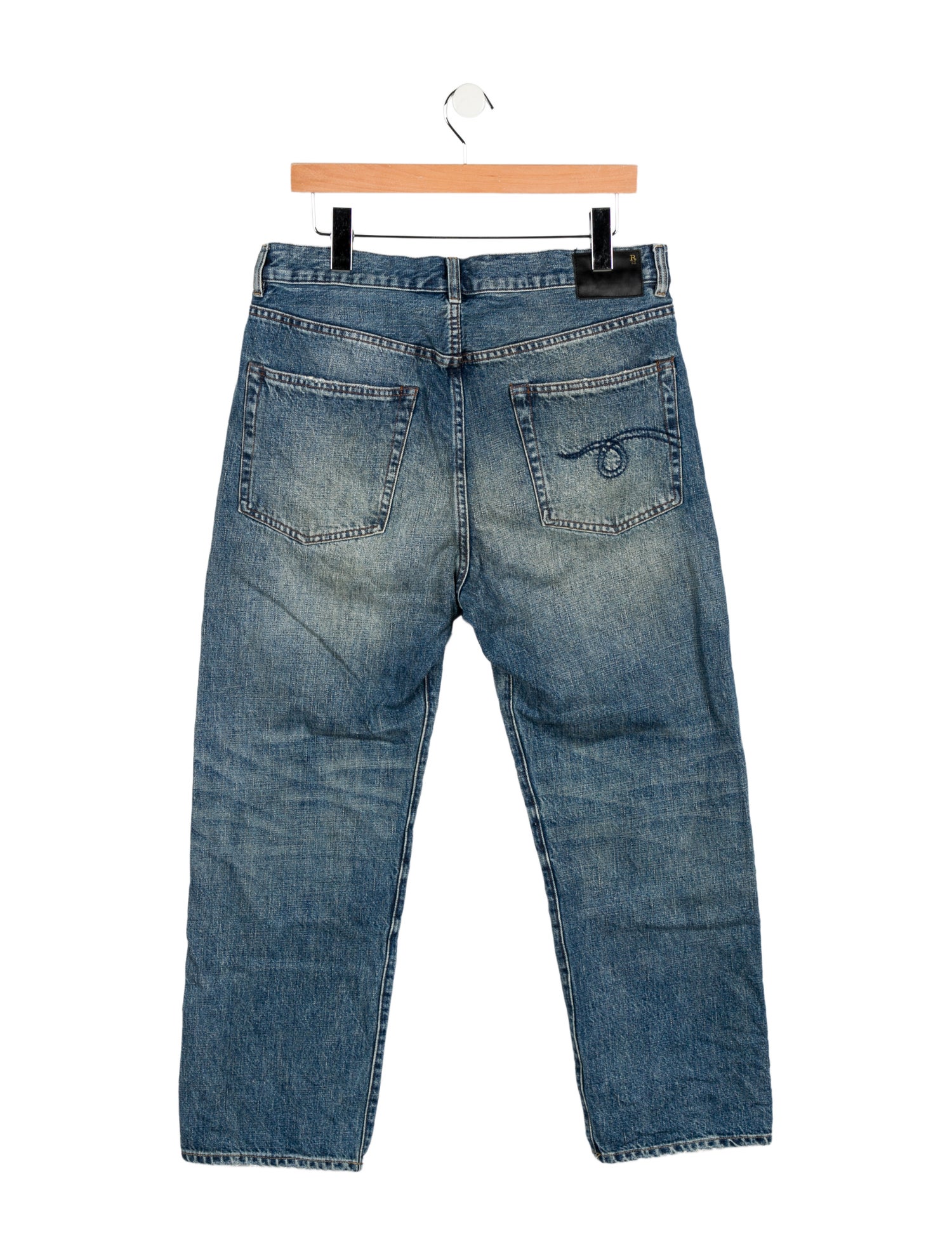 R13 High-Rise Straight Leg Jeans