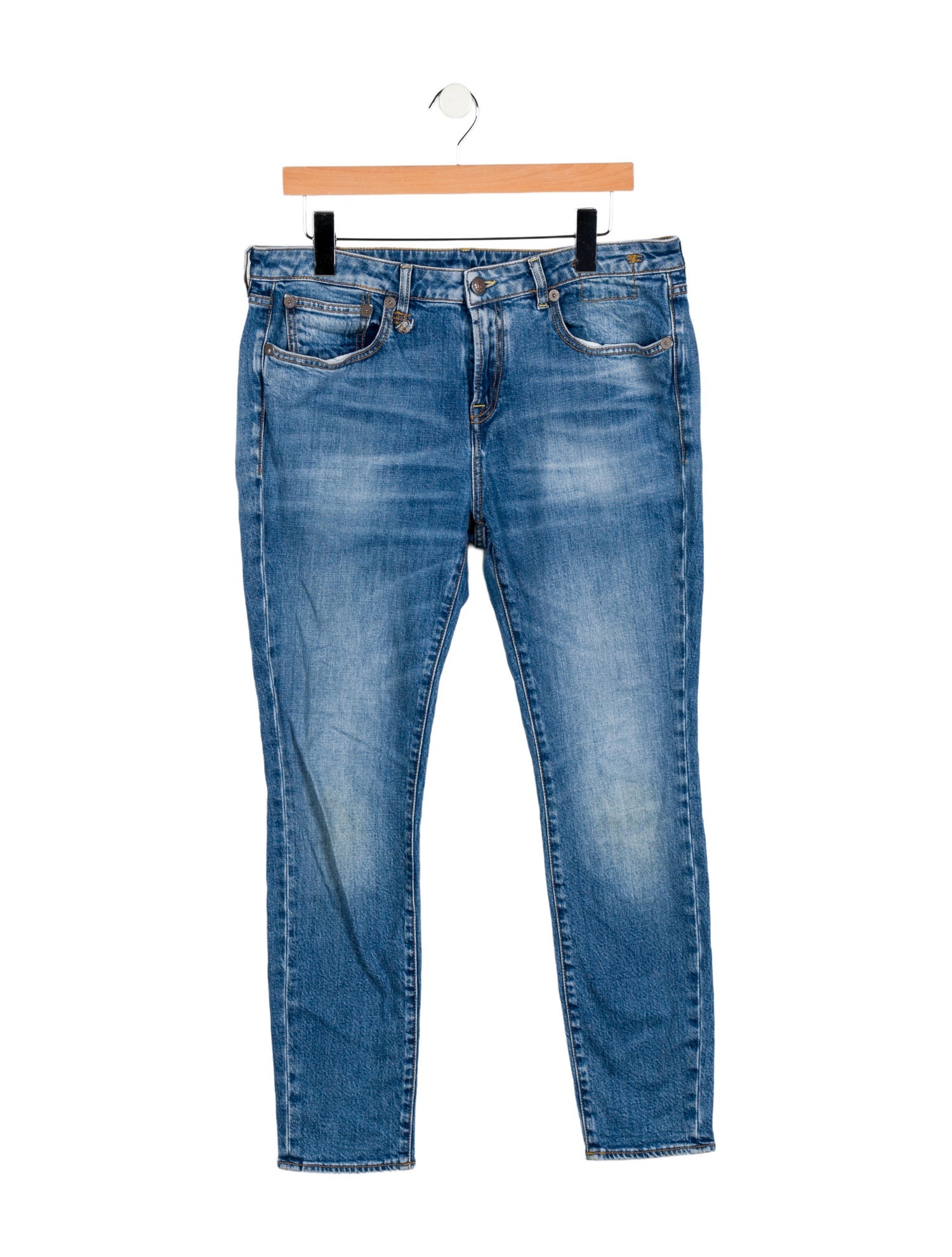 R13 Mid-Rise Skinny Leg Jeans
