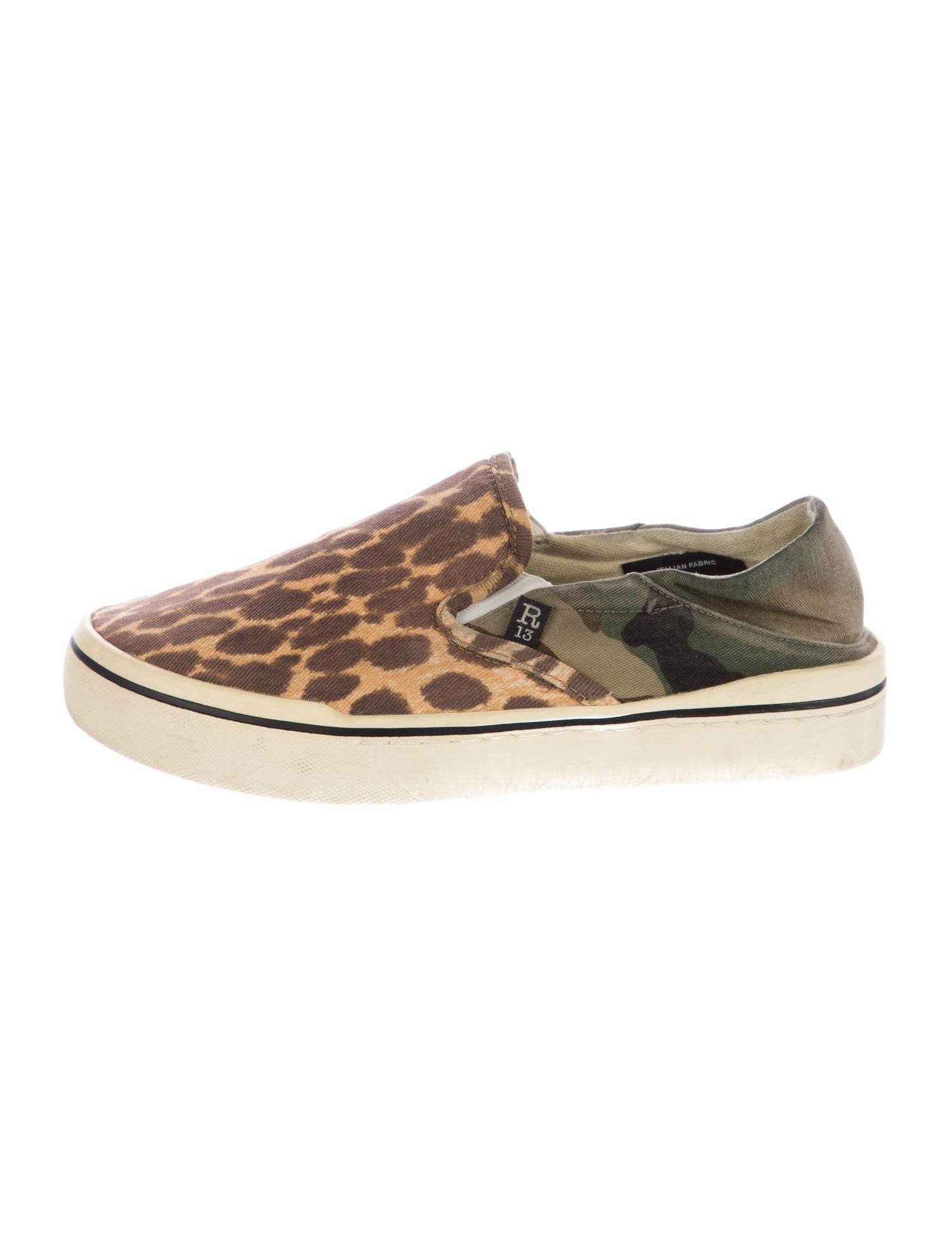 R13 Canvas Animal Print Sneakers