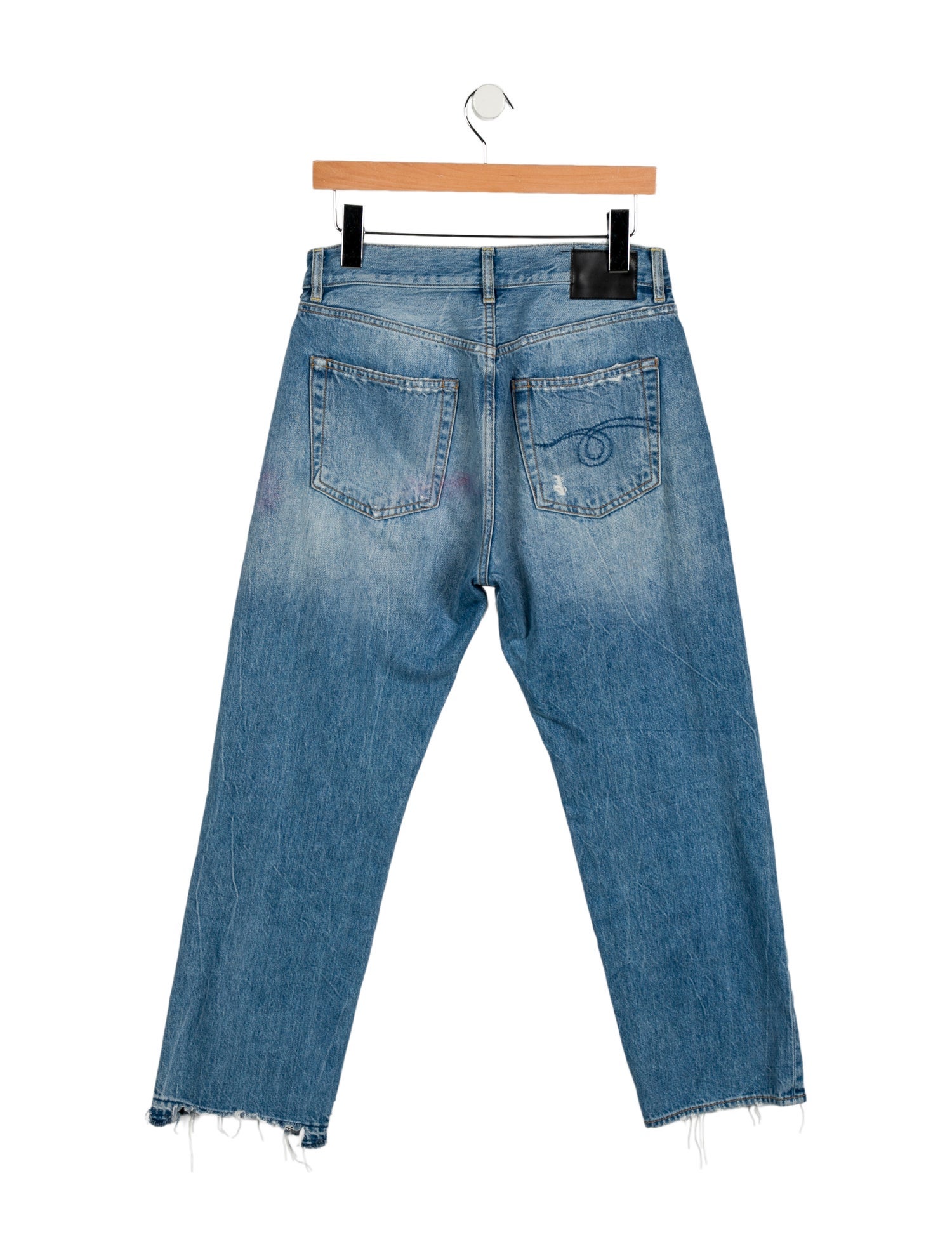 R13 High-Rise Straight Leg Jeans