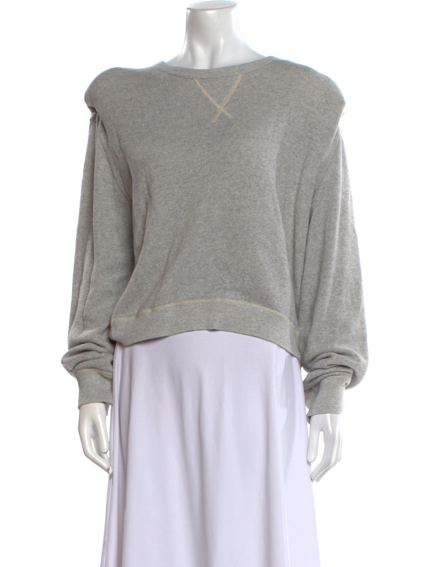 R13 Bateau Neckline Long Sleeve Sweatshirt