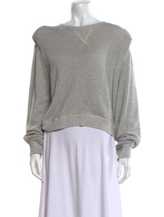 R13 Bateau Neckline Long Sleeve Sweatshirt