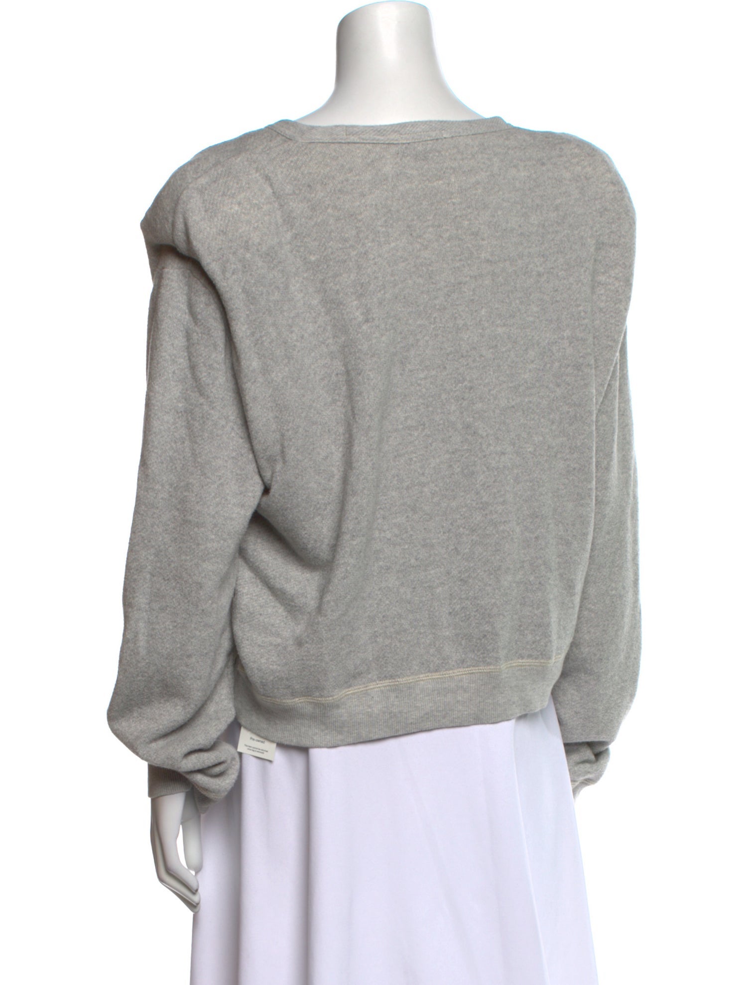 R13 Bateau Neckline Long Sleeve Sweatshirt