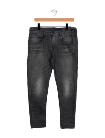 R13 Mid-Rise Straight Leg Jeans