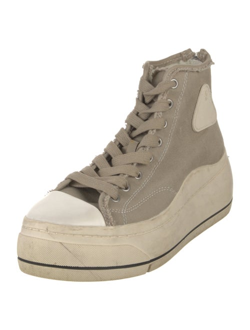 R13 Canvas Colorblock Pattern Sneakers