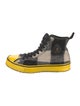 R13 Felt Plaid Print Chunky Sneakers