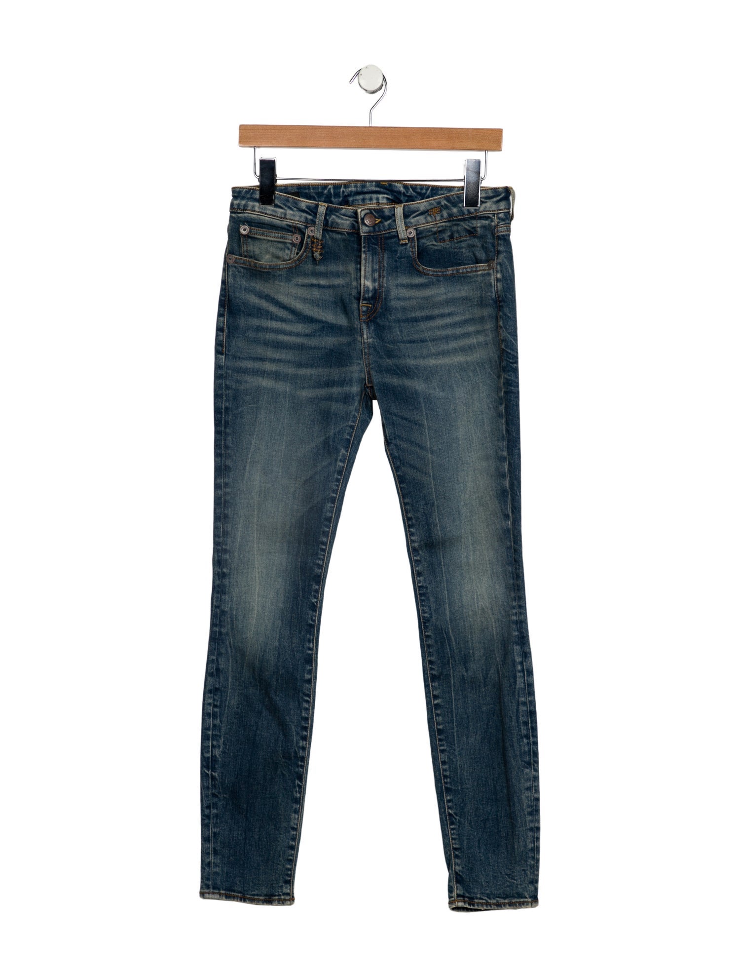 R13 Mid-Rise Skinny Leg Jeans
