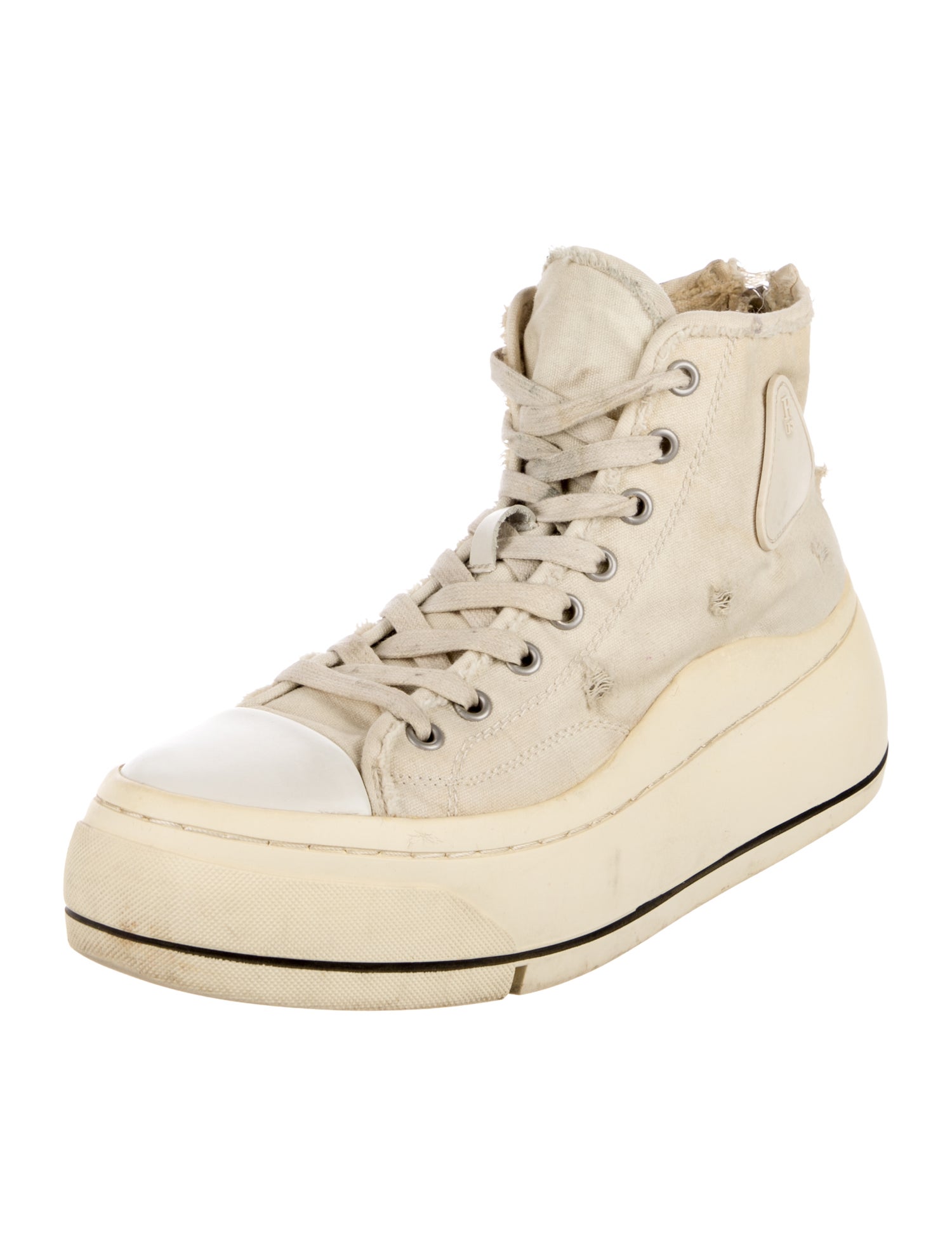 R13 Canvas Distressed Accents Sneakers