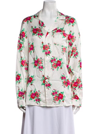 R13 Silk Floral Print Pajamas