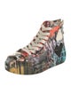 R13 Canvas Printed Wedge Sneakers