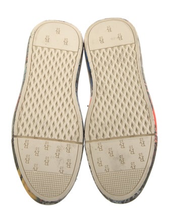 R13 Canvas Printed Wedge Sneakers