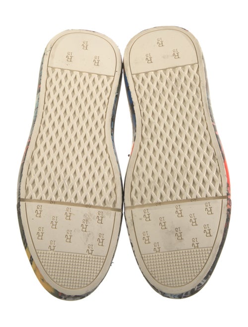 R13 Canvas Printed Wedge Sneakers