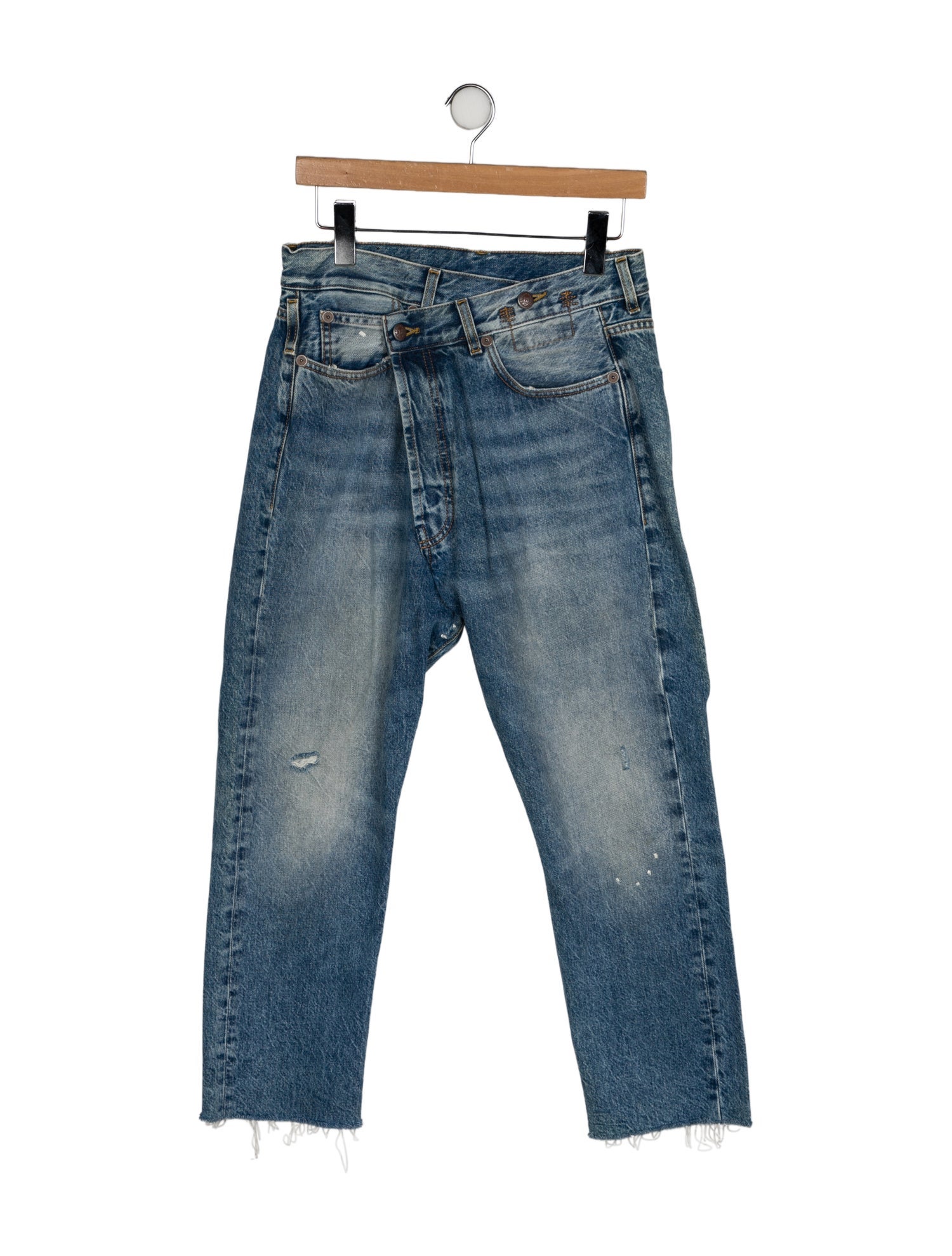 R13 High-Rise Straight Leg Jeans