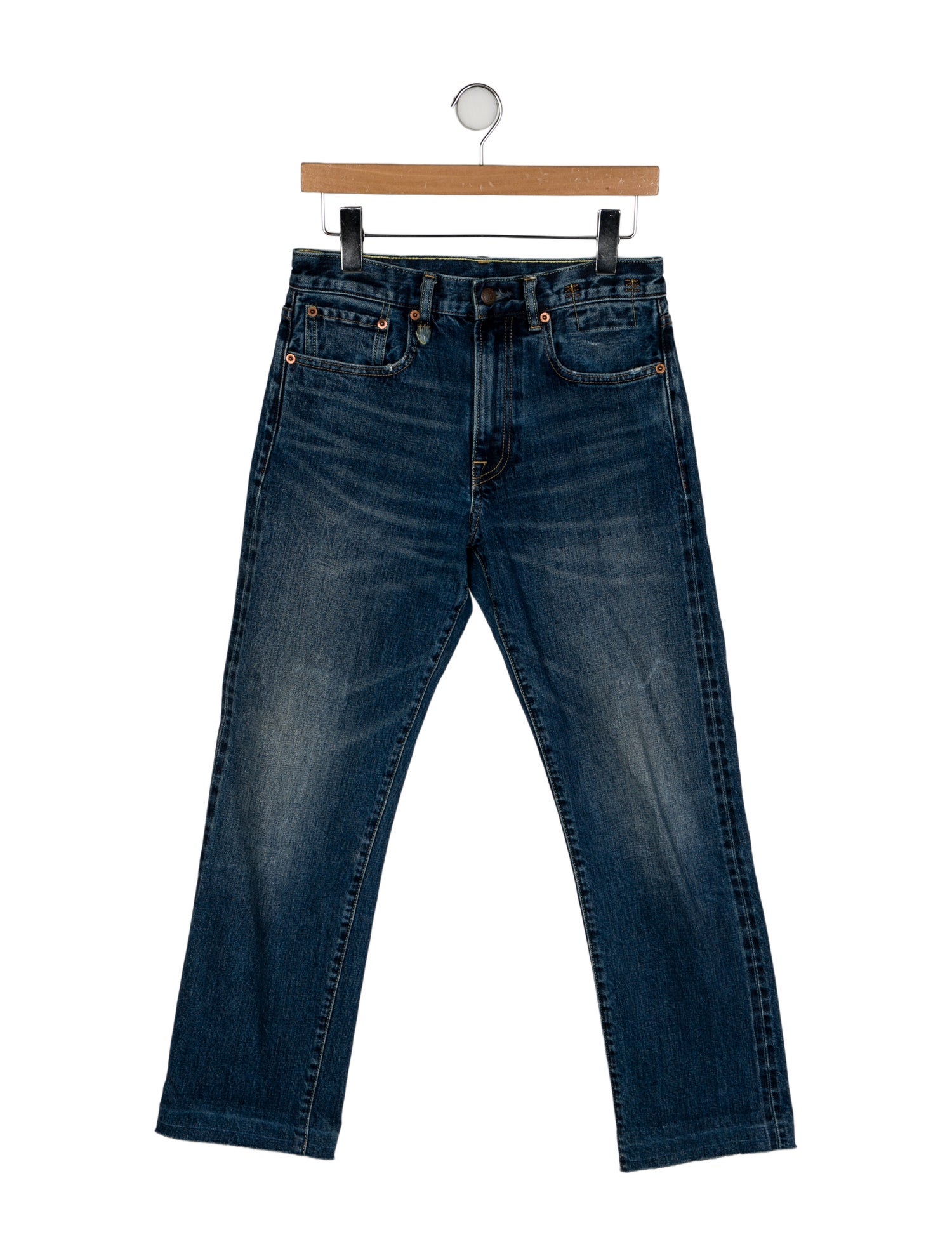 R13 Mid-Rise Straight Leg Jeans