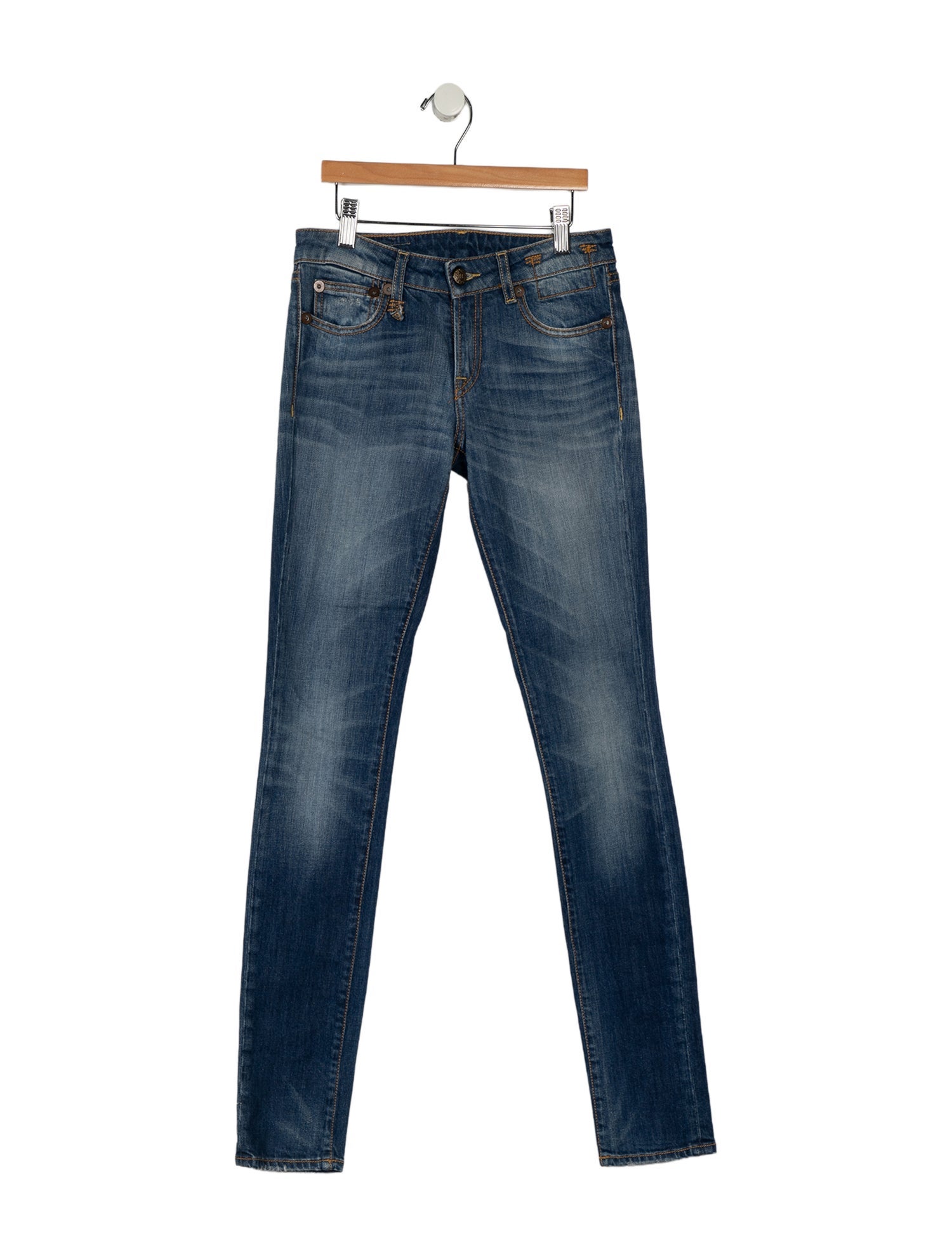 R13 Low-Rise Skinny Leg Jeans