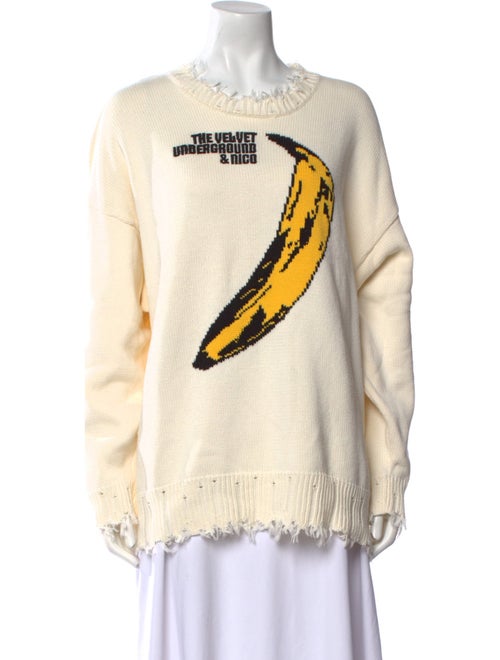 R13 Graphic Print Crew Neck Sweater