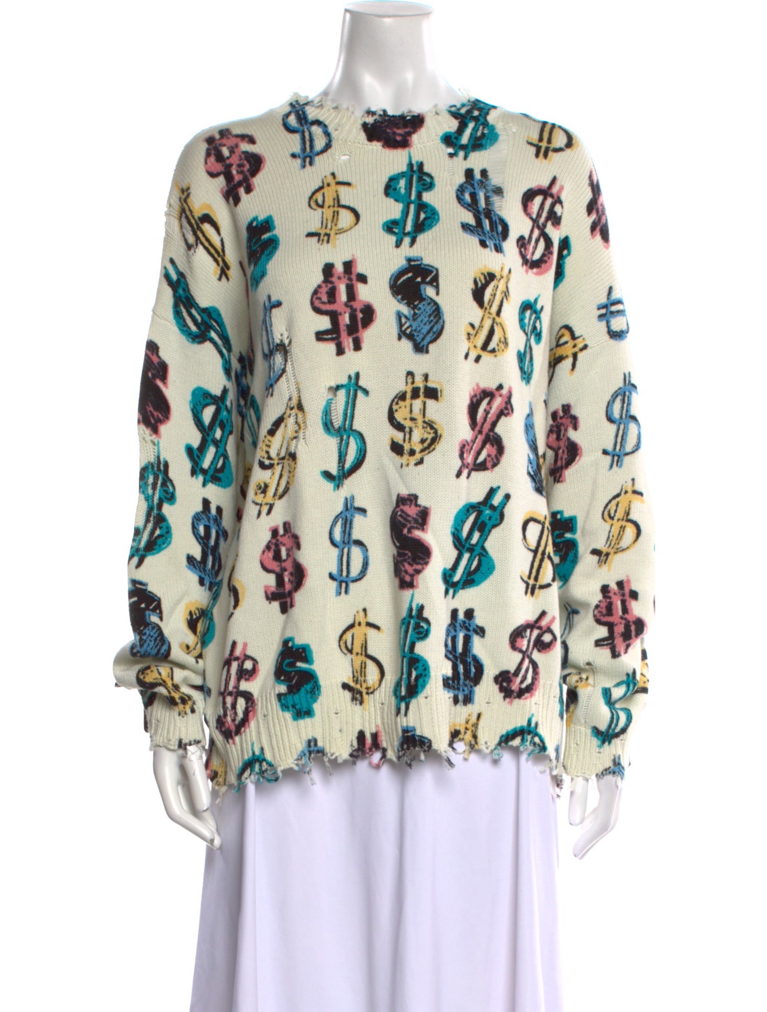 R13 Printed Crew Neck Sweater w/ Tags