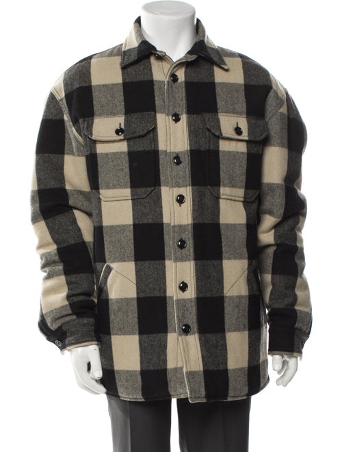 R13 Wool Plaid Print Trucker Jacket