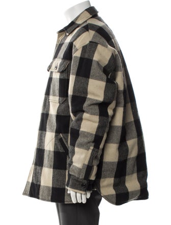 R13 Wool Plaid Print Trucker Jacket