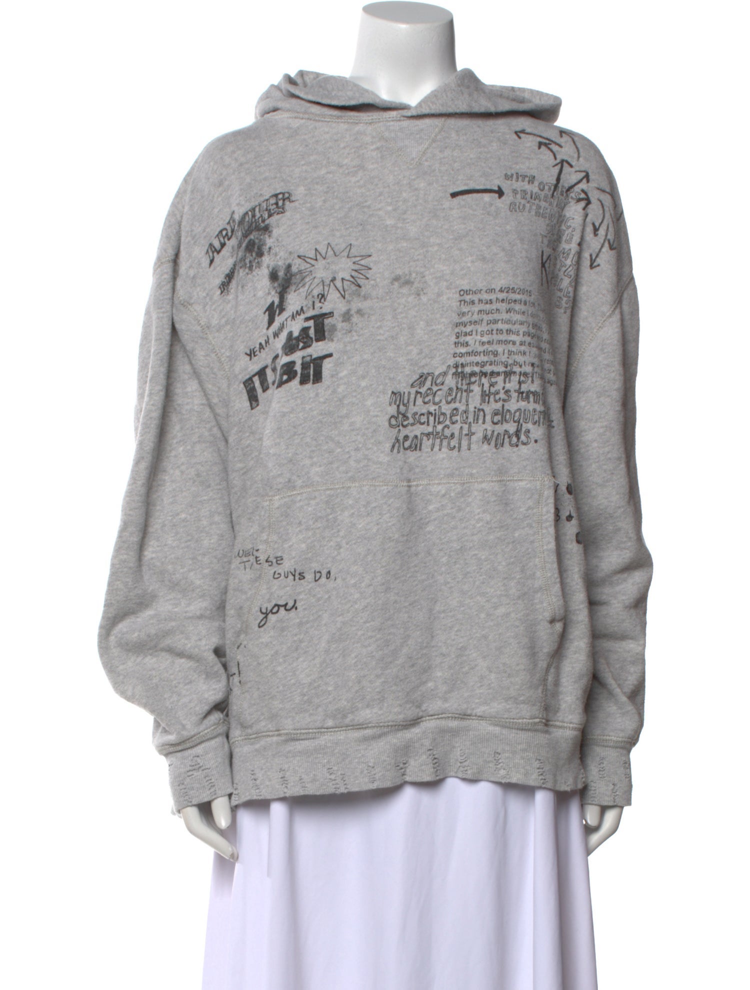 R13 Printed Crew Neck Sweater