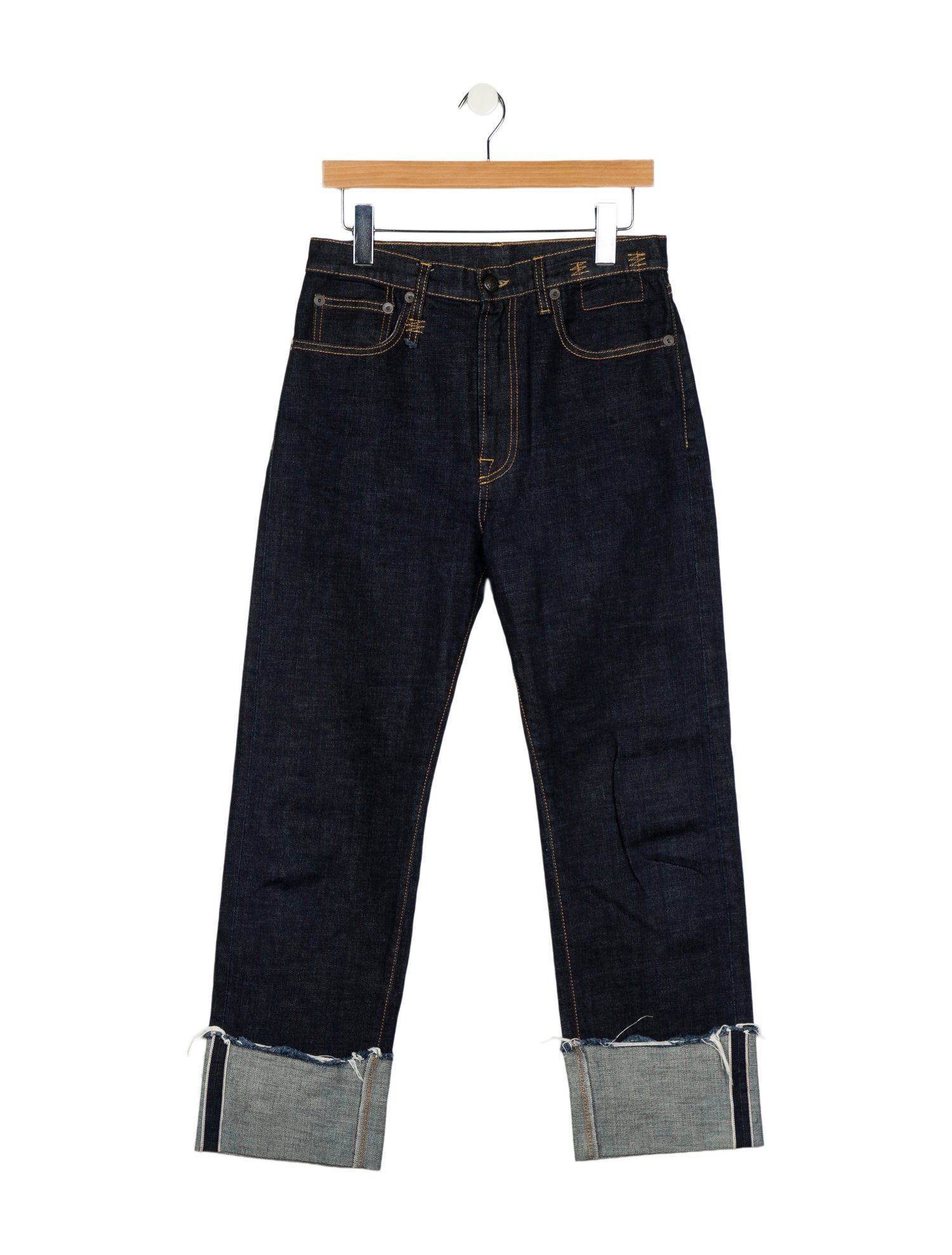 R13 High-Rise Straight Leg Jeans