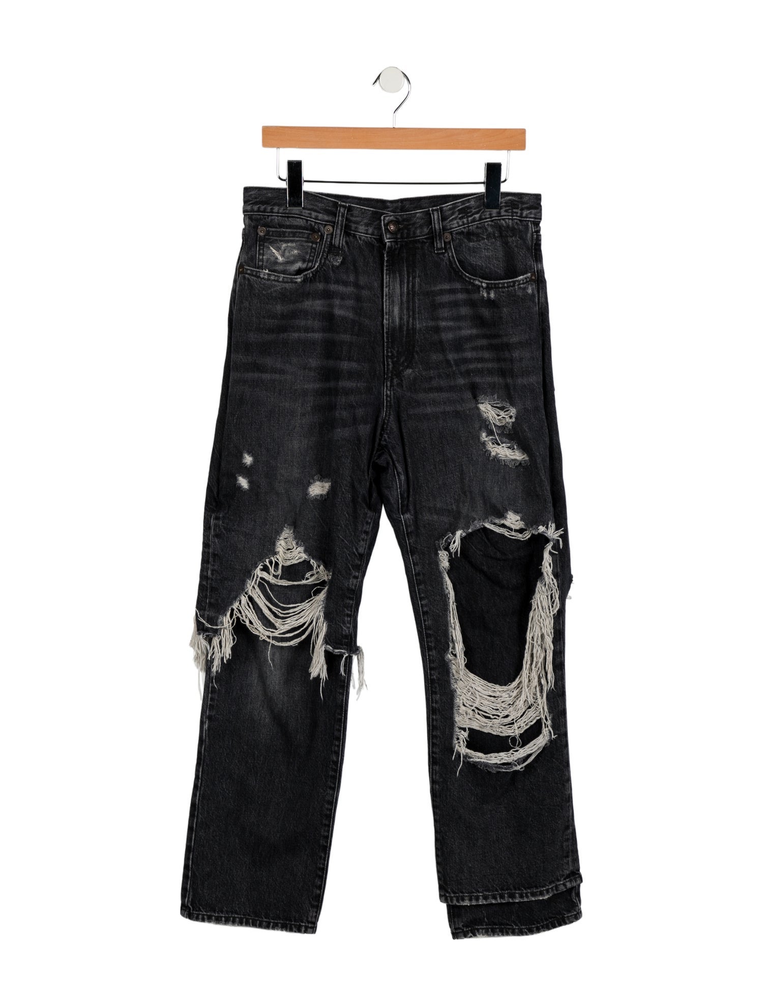 R13 High-Rise Straight Leg Jeans