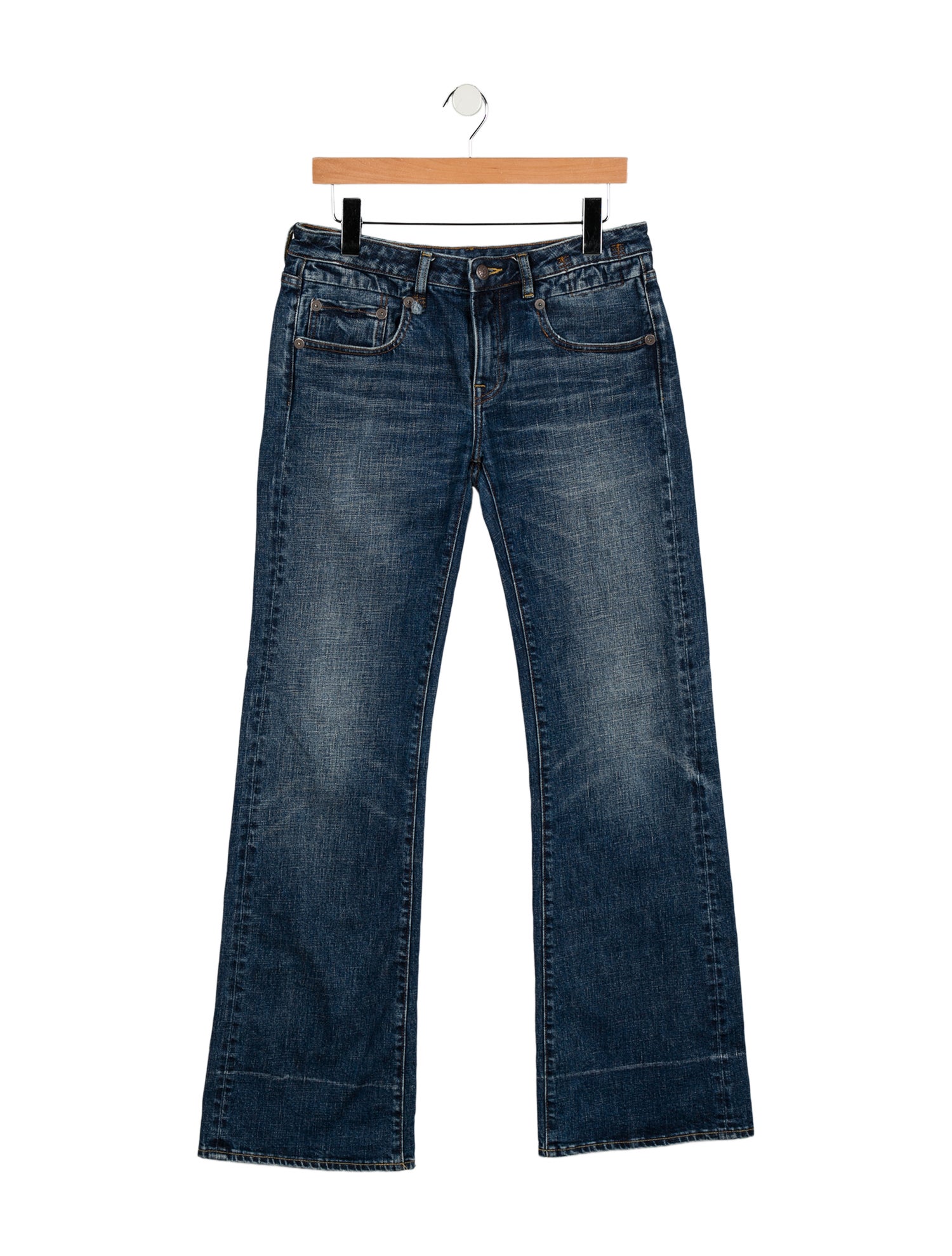 R13 Mid-Rise Wide Leg Jeans