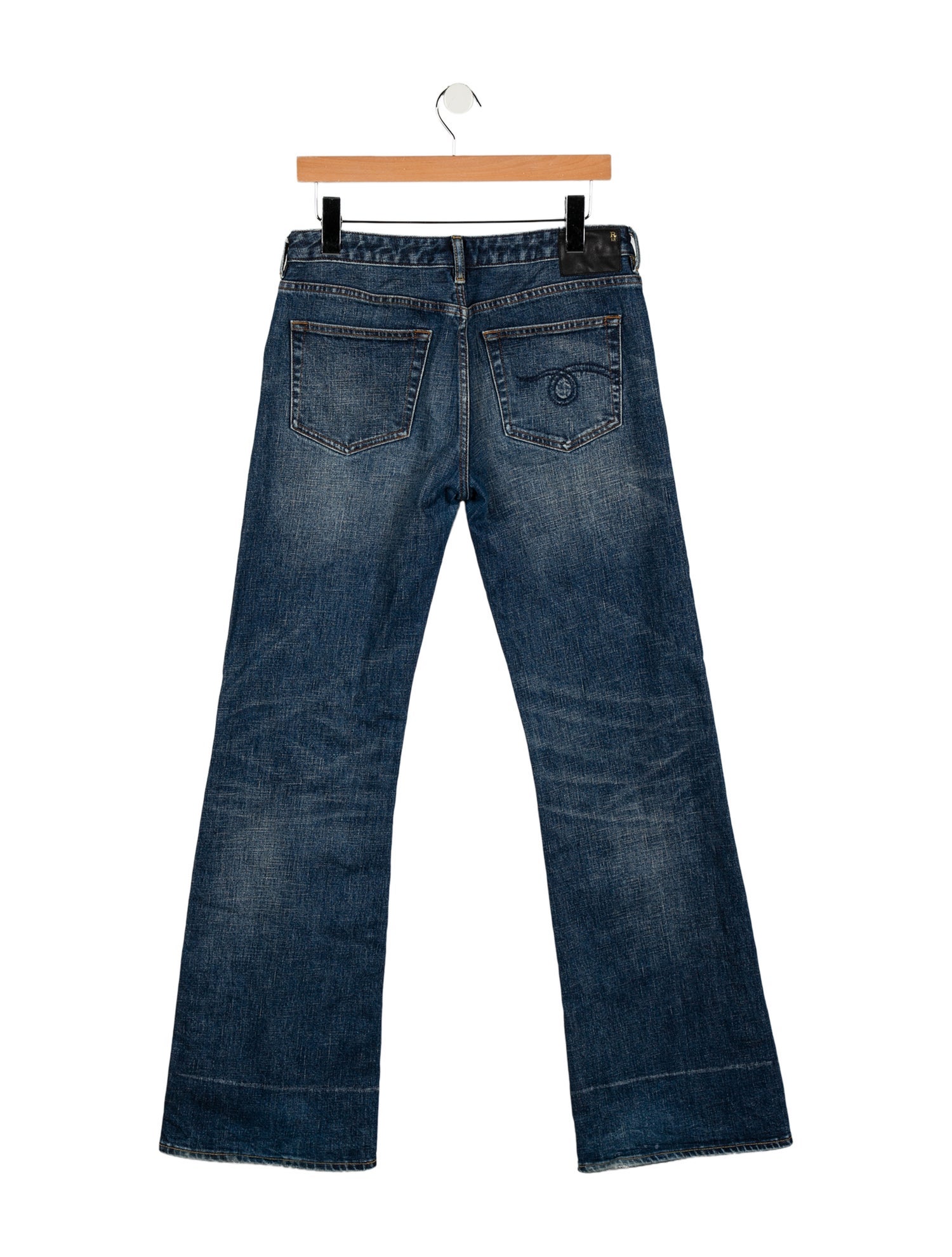 R13 Mid-Rise Wide Leg Jeans
