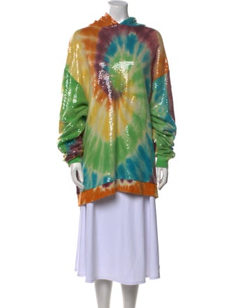 R13 Tie-Dye Print Cowl Neck Tunic