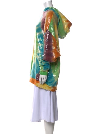 R13 Tie-Dye Print Cowl Neck Tunic