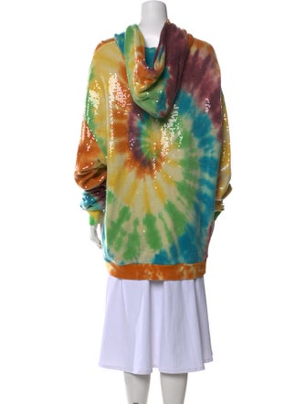 R13 Tie-Dye Print Cowl Neck Tunic