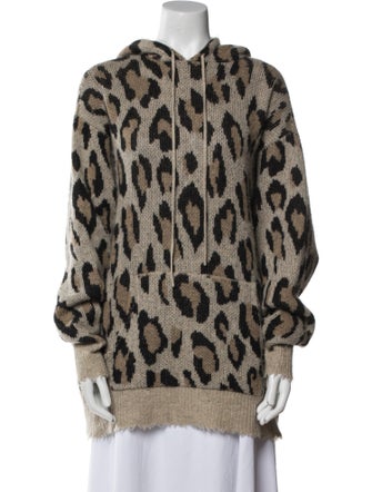 R13 Cashmere Animal Print Sweater