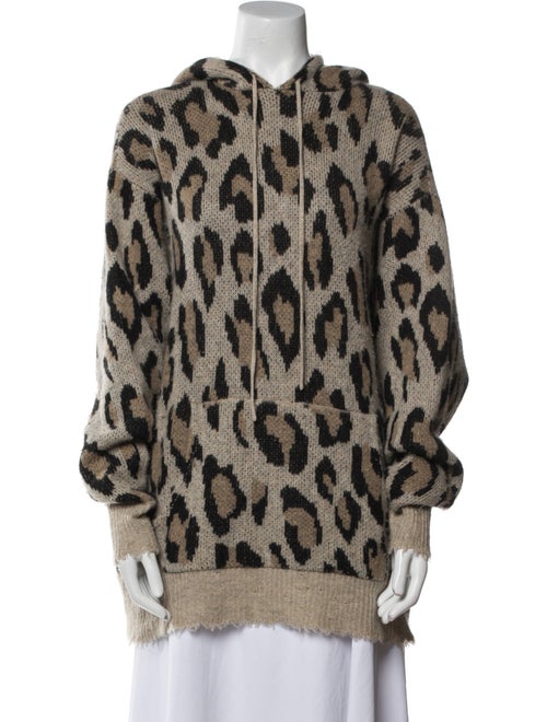R13 Cashmere Animal Print Sweater