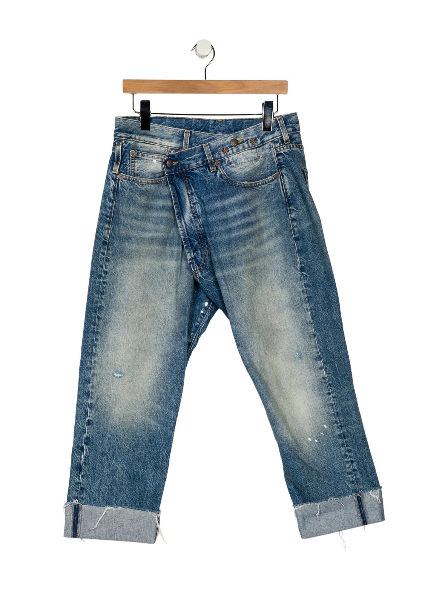 R13 High-Rise Straight Leg Jeans