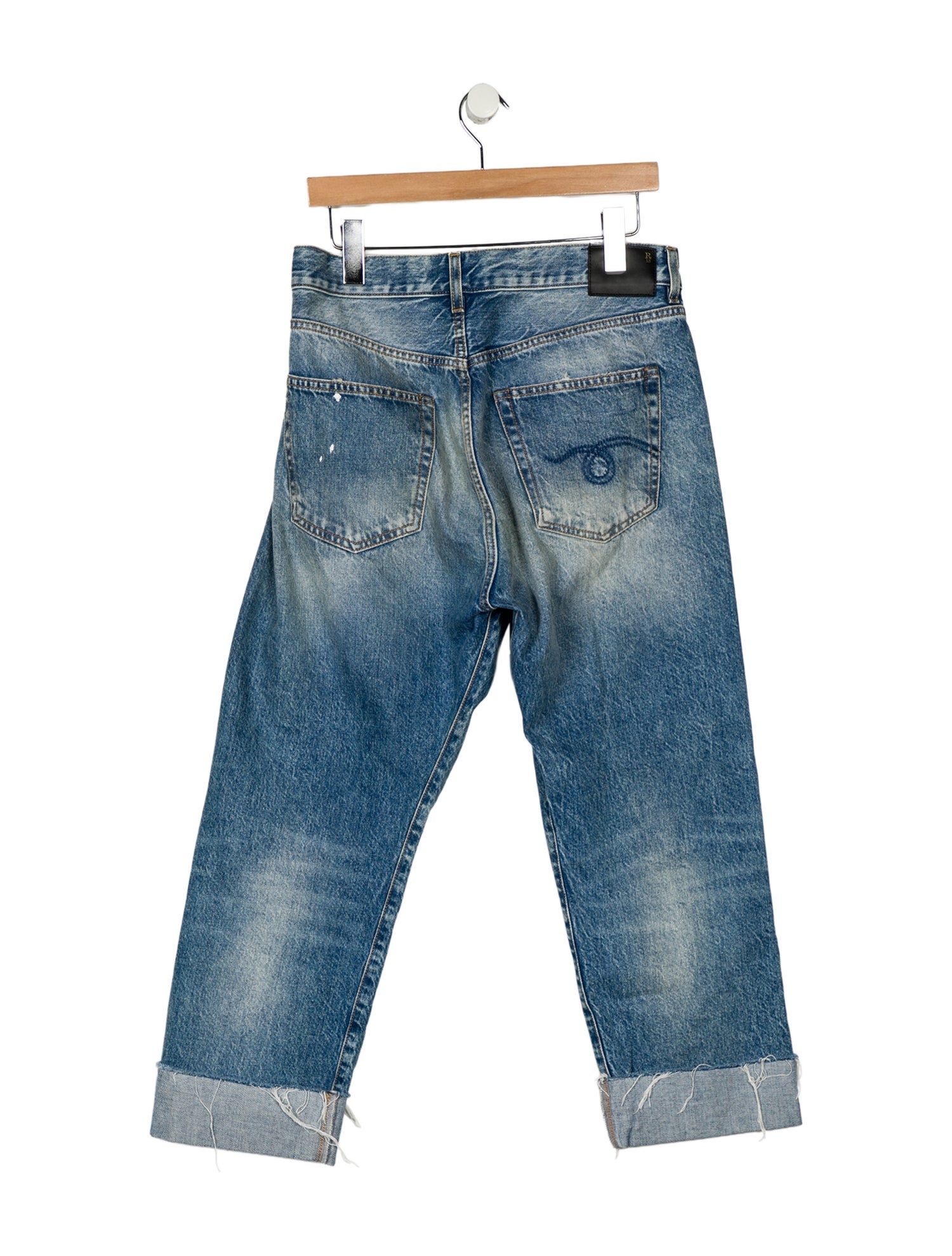 R13 High-Rise Straight Leg Jeans