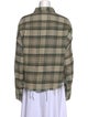 R13 Plaid Print Long Sleeve Button-Up Top