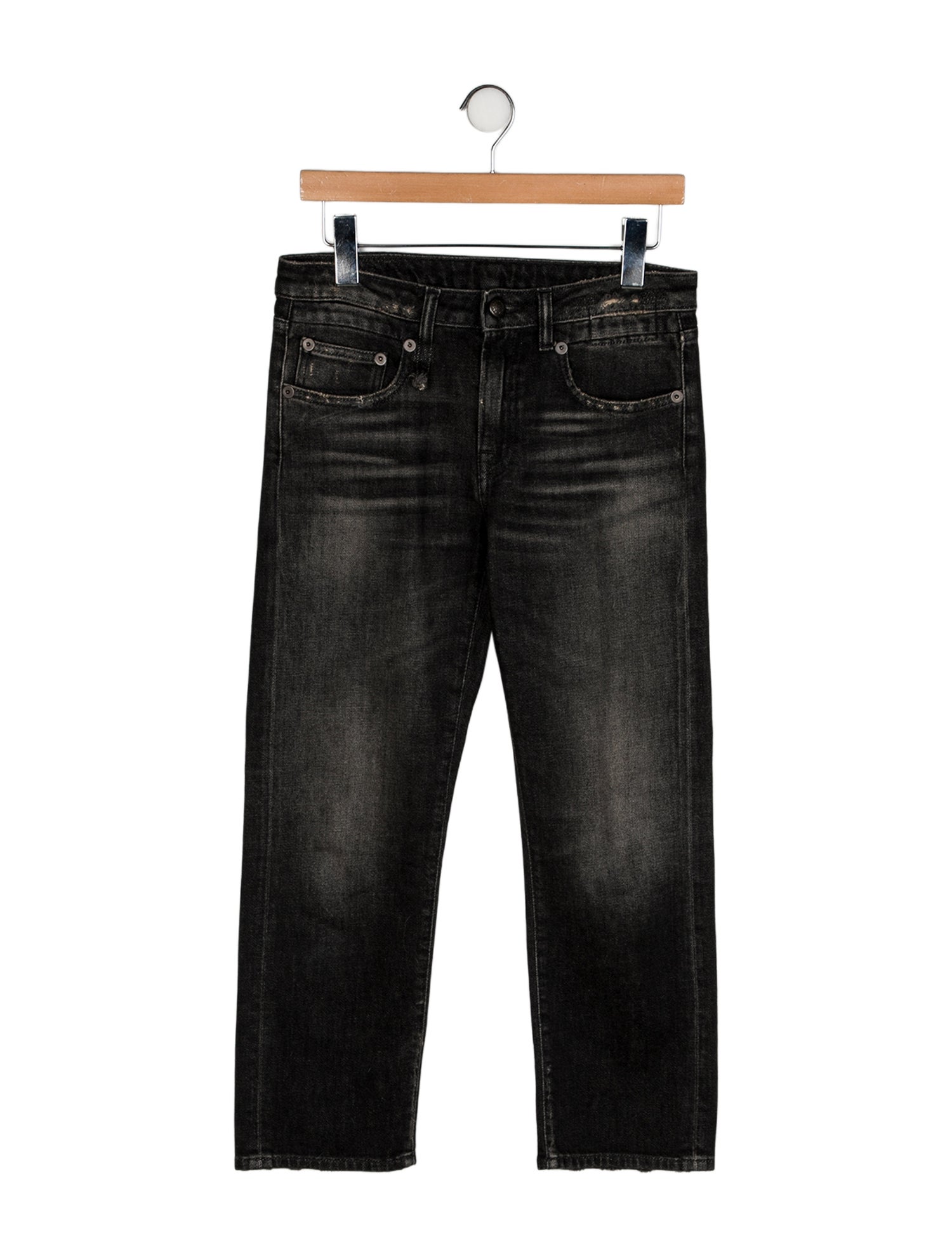 R13 Mid-Rise Straight Leg Jeans