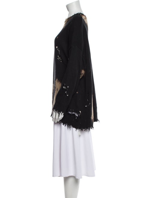 R13 Tie-Dye Print Scoop Neck Sweater