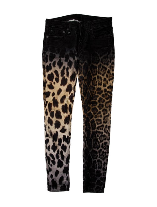 R13 Calf Leather Skinny Leg Pants