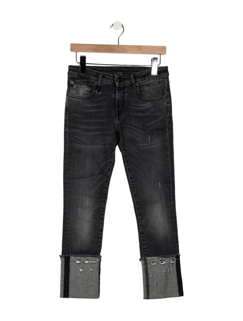 R13 Mid-Rise Straight Leg Jeans