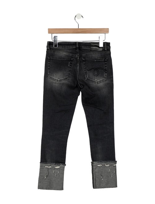 R13 Mid-Rise Straight Leg Jeans