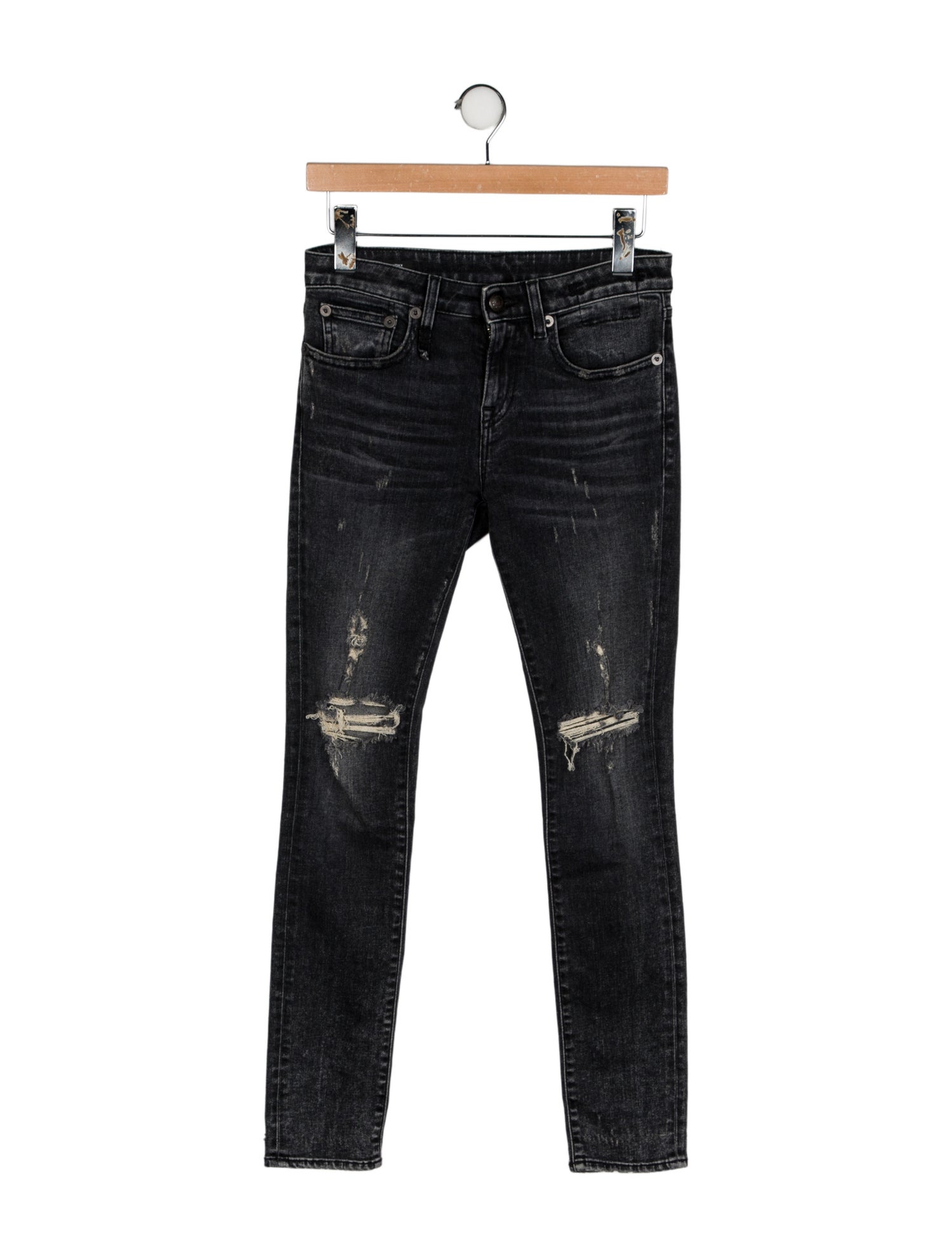 R13 Mid-Rise Skinny Leg Jeans