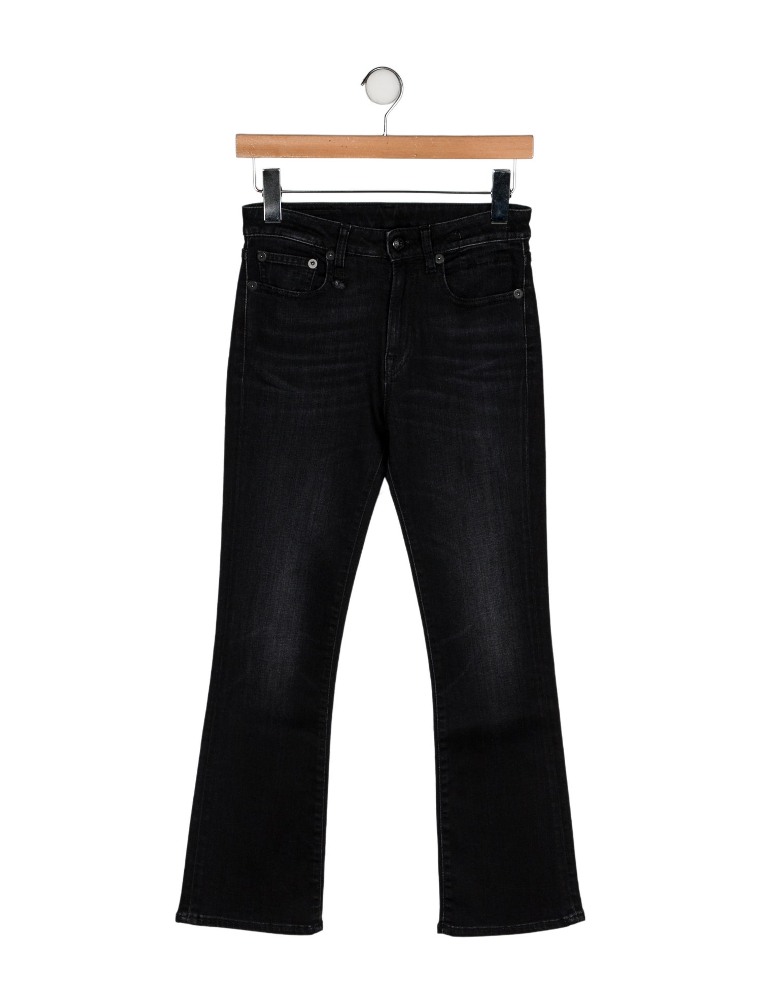 R13 Mid-Rise Straight Leg Jeans