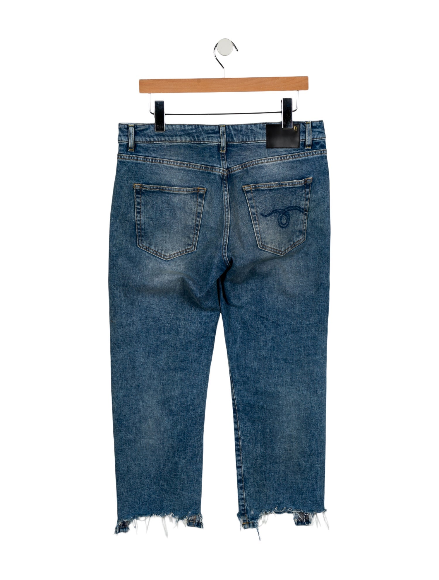 R13 Mid-Rise Wide Leg Jeans