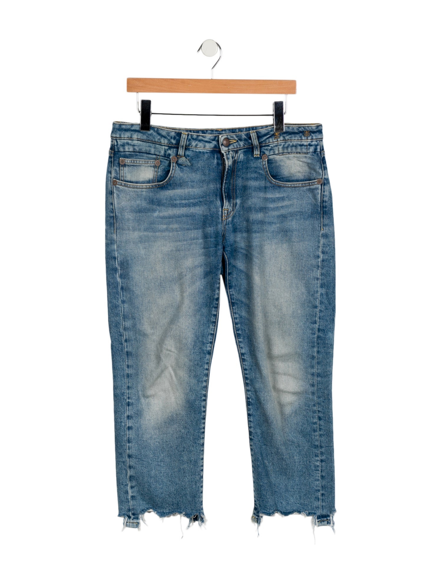 R13 Mid-Rise Wide Leg Jeans