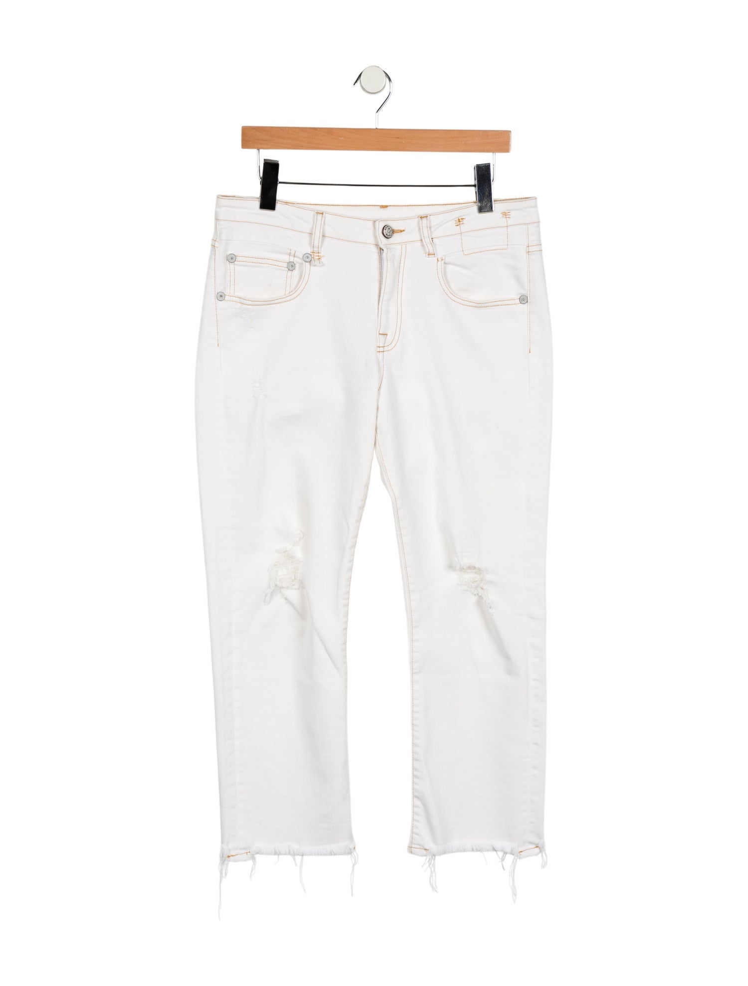 R13 Mid-Rise Straight Leg Jeans