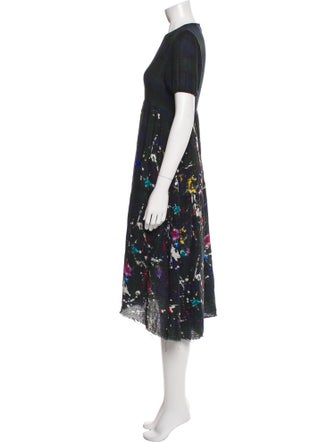 R13 Floral Print Knee-Length Dress